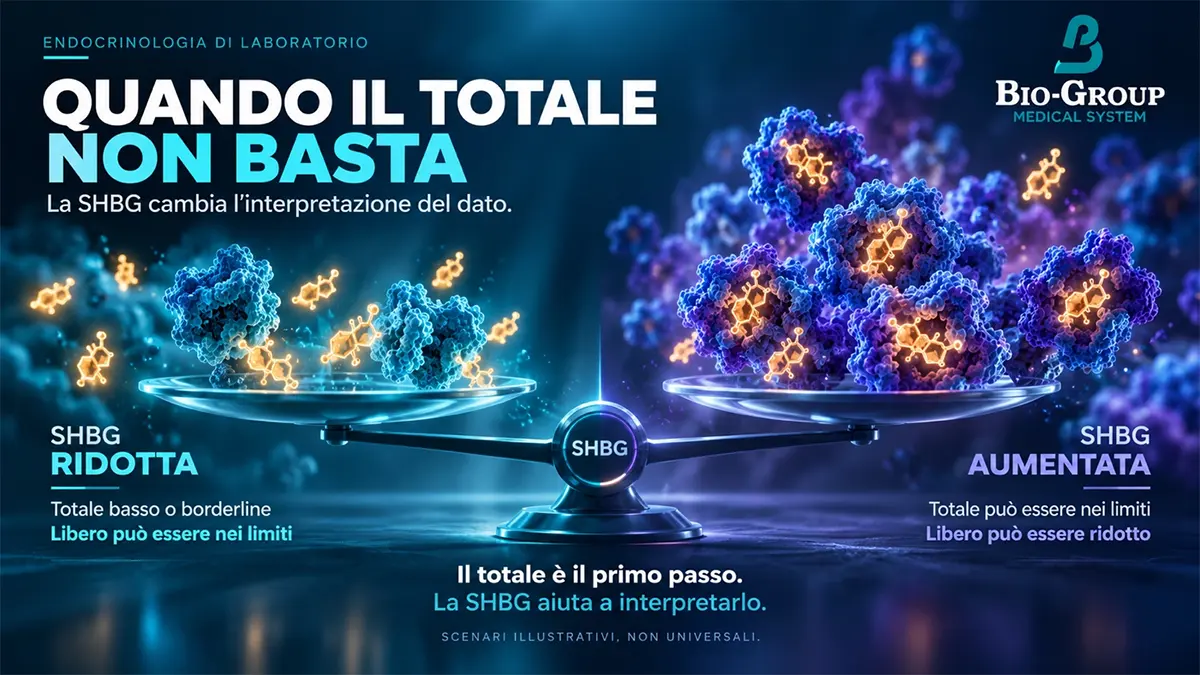 SHBG ridotta o aumentata: come cambia l&rsquo;interpretazione del testosterone totale