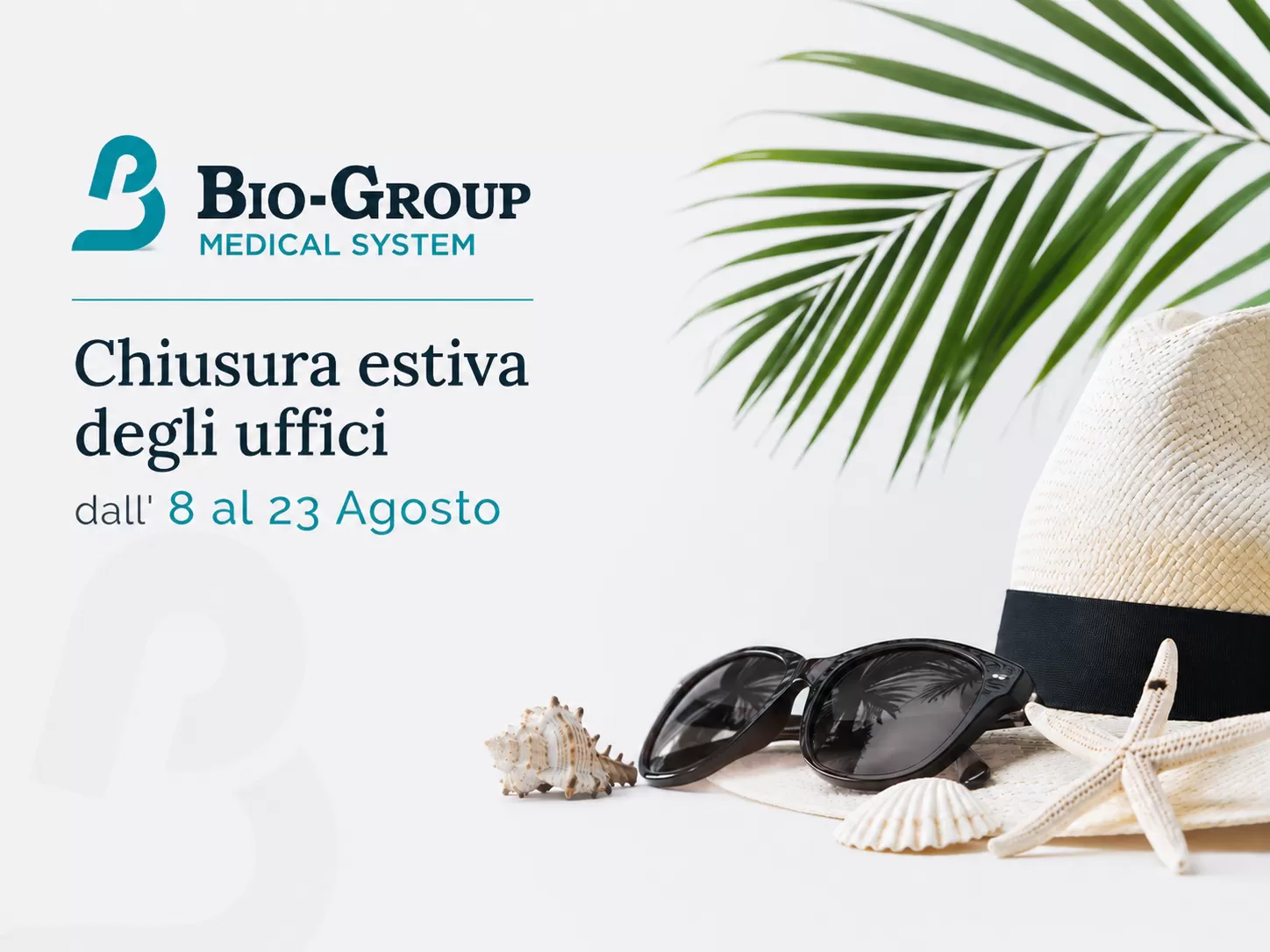 Chiusura estiva degli uffici